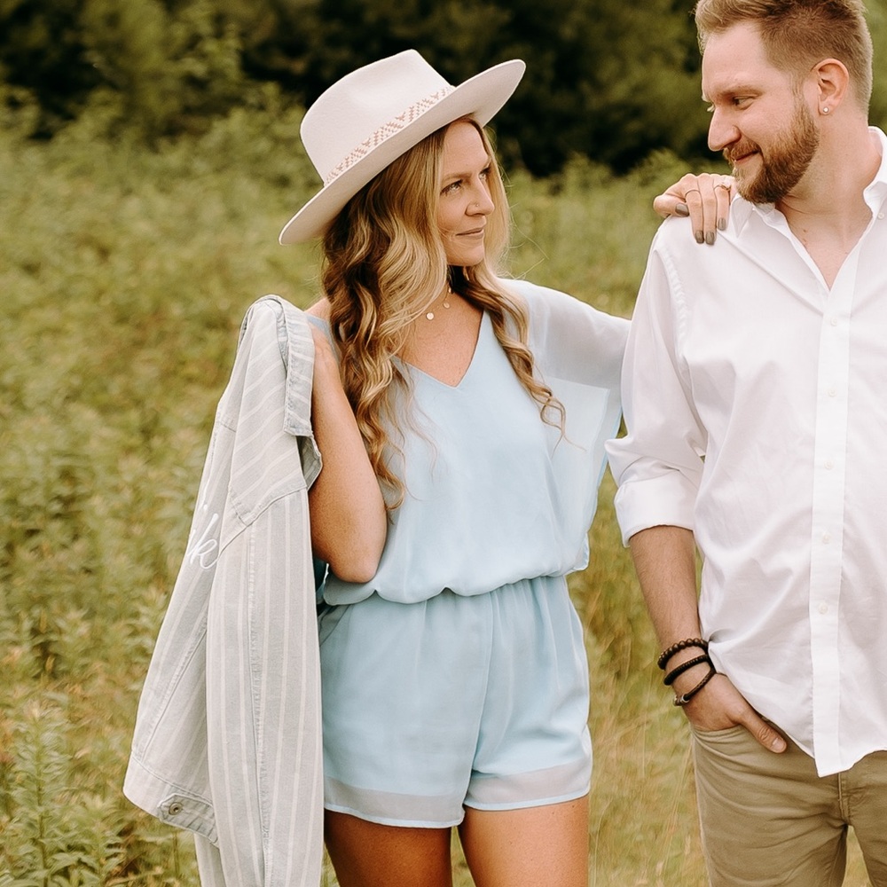 Baby blue romper